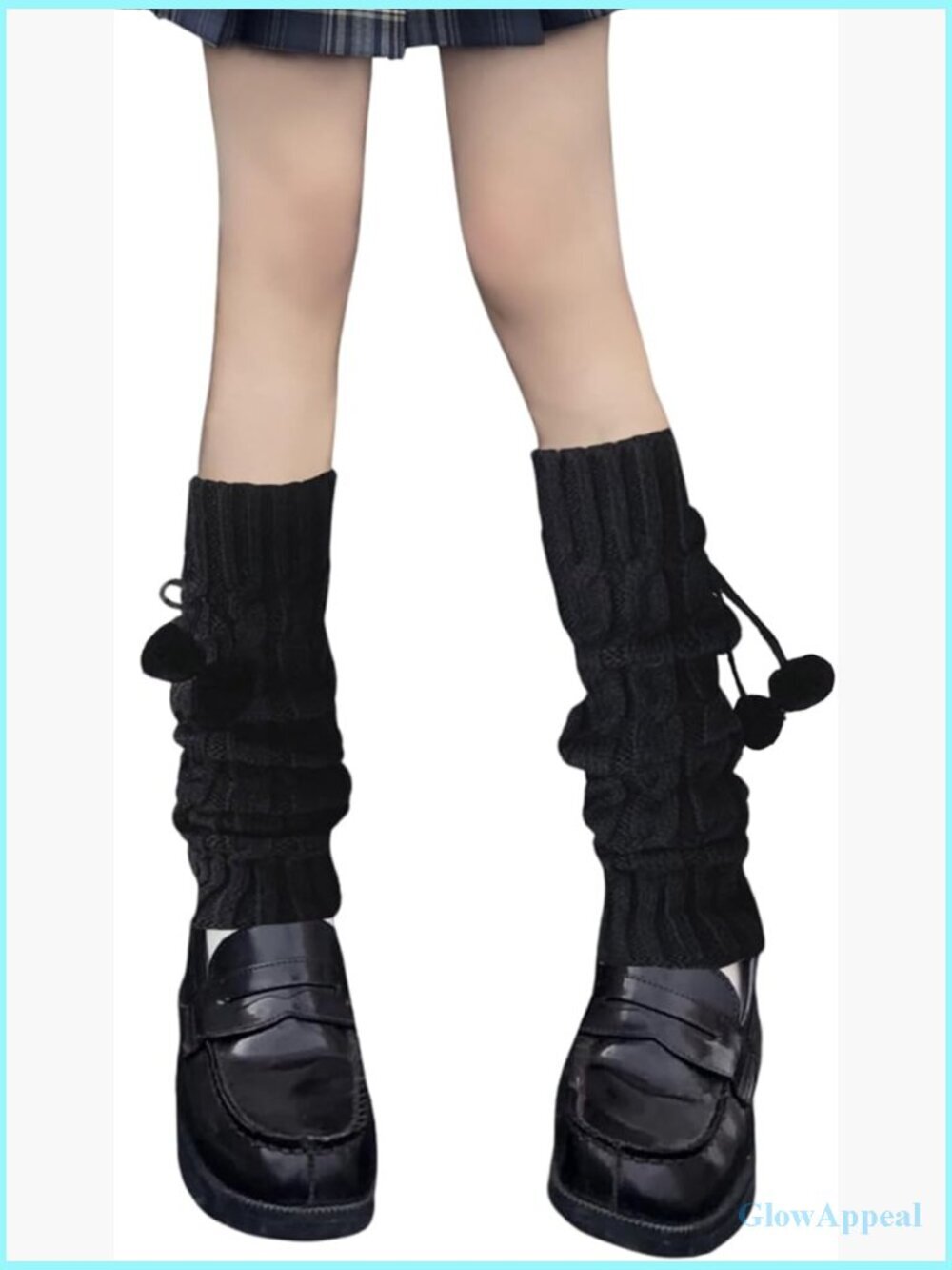 Kawaii Knit Leg Warmers Slouch Socks Lolita Goth Y2k